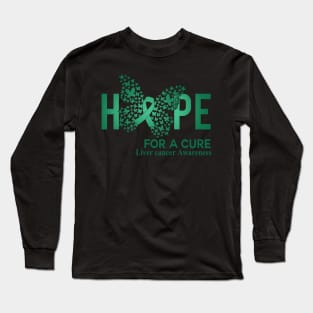 Hope For A Cure Butterfly Gift  Liver cancer 2 Long Sleeve T-Shirt